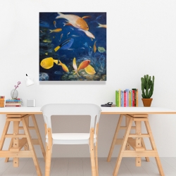 Toile 24 x 24 - Poissons colorés sous l'océan