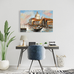 Canvas 24 x 36 - Two europeans on a gondola