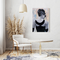 Toile 24 x 36 - Audrey hepburn de style abstrait vue de dos