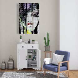 Canvas 24 x 36 - Abstract colorful woman face