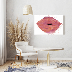 Canvas 24 x 36 - Watercolor pink lipstick