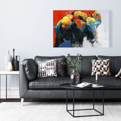 Colorful abstract moving elephant