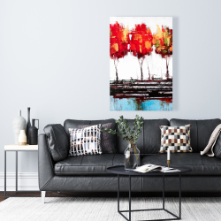 Canvas 24 x 36 - Abstract industrial style trees