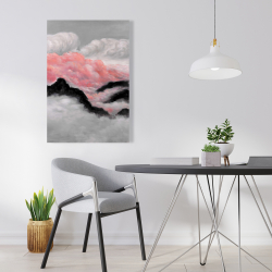 Canvas 24 x 36 - Gray and pink clouds
