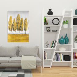 Canvas 24 x 36 - Abstract yellow trees