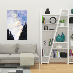 Canvas 24 x 36 - Starry sky in forest