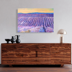Toile 24 x 36 - Paysage d'un champ de lavande