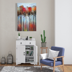 Toile 24 x 36 - Forêt abstraite et colorée