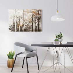 Toile 24 x 36 - Forêt blanche abstraite