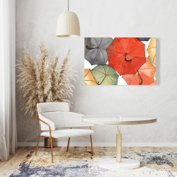 Canvas 24 x 36 - The umbrellas of petit champlain
