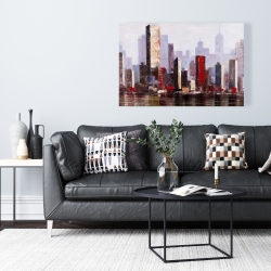 Toile 24 x 36 - Ville style industrielle