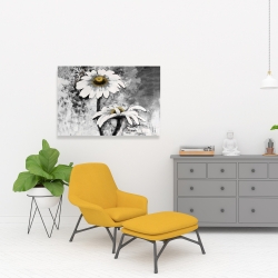 Canvas 24 x 36 - Abstract daisies flowers