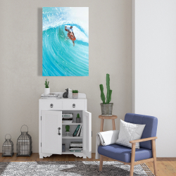 Canvas 24 x 36 - Surfer in the middle of the wave