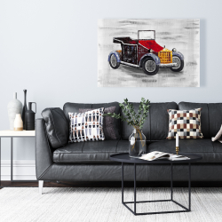 Canvas 24 x 36 - Vintage car with sunroof