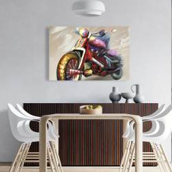 Canvas 24 x 36 - Abstract motorcycle