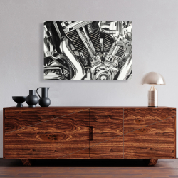 Canvas 24 x 36 - Mechanism of a motorcycle