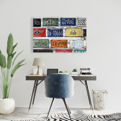 Canvas 24 x 36 - Number plates