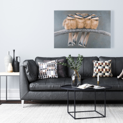 Canvas 24 x 36 - Four birds on a branch