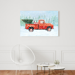 Canvas 24 x 36 - Christmas tree truck