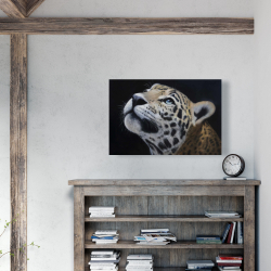 Canvas 24 x 36 - Realistic leopard face