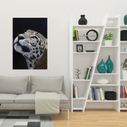 Canvas 24 x 36 - Realistic leopard face