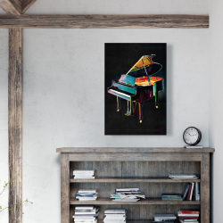 Canvas 24 x 36 - Colorful realistic piano