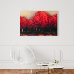 Canvas 24 x 36 - Red dark trees