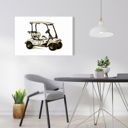 Canvas 24 x 36 - Illustration of a golf cart