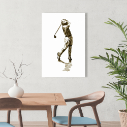 Canvas 24 x 36 - Illustration of a golfer