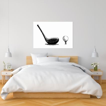Illustration of a golf club bw