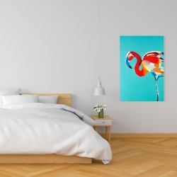 Canvas 24 x 36 - Abstract flamingo