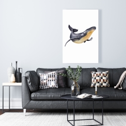 Toile 24 x 36 - Baleine bleue aquarelle