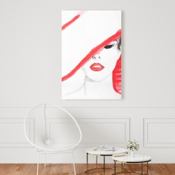 Canvas 24 x 36 - Woman with a summer hat