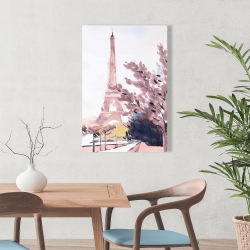 Canvas 24 x 36 - Paris & eiffel scene