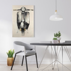 Canvas 24 x 36 - Small black moped