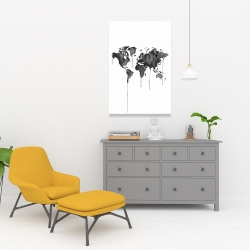 Canvas 24 x 36 - Watercolor world map