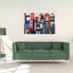 Canvas 24 x 36 - Geometric urban landscape