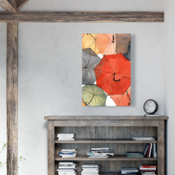 Canvas 24 x 36 - The umbrellas of petit champlain