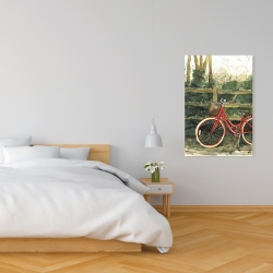 Toile 24 x 36 - Randonnée dans les bois en bicyclette