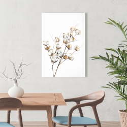 Toile 24 x 36 - Une branche de fleurs de coton