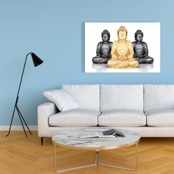 Toile 24 x 36 - Trio de bouddhas