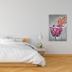 Toile 24 x 36 - Tulipes abstraites