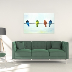 Canvas 24 x 36 - Perched abstract birds