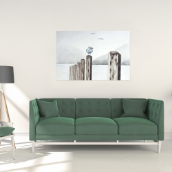 Toile 24 x 36 - Mouette à la marina