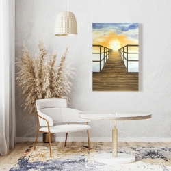 Toile 24 x 36 - Couché de soleil dans la mer