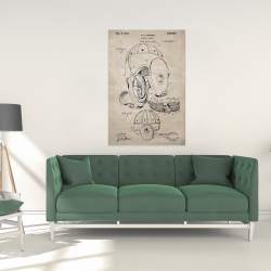 Toile 24 x 36 - Plan casque de football beige
