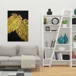 Toile 24 x 36 - Feuille monstera doré