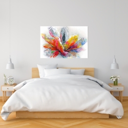 Canvas 24 x 36 - Abstract flower with texture