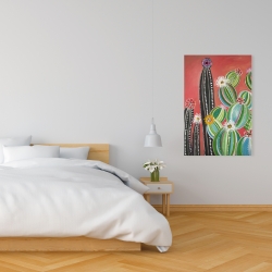 Toile 24 x 36 - Cactus en arc-en-ciel