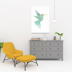 Canvas 24 x 36 - Geometric hummingbird